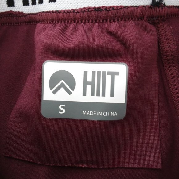 HIIT Burgundy Logo Active Leggings S - Picture 5 of 9